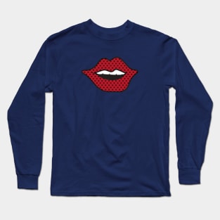 Pop Art Red Lips Long Sleeve T-Shirt